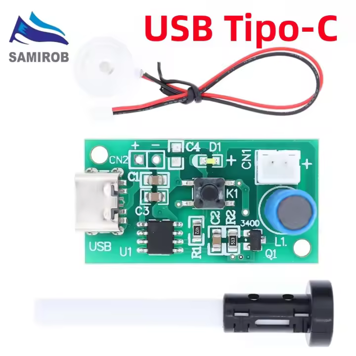 Kit De Humidificador USB Micro/Type-C DIY Moldeador De Niebla Y Placa De Circuito Oscilante Mini Atomizador De Película De Atomización - 1