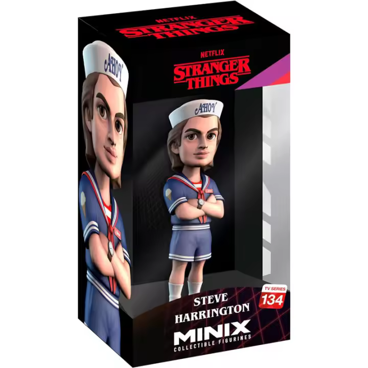 Figura Minix Steve Stranger Things 12cm. Figura coleccionable con acabados detallados. Perfecta para fans y coleccionistas de ediciones especiales. - 1