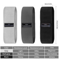 Banda Elástica De Resistencia Para Glúteos Y Piernas En Tela Para Ejercicios De Squat Y Estiramiento En Yoga Y Gimnasio Equipamiento De Fitness Para Coreografía Y Entrenamiento De Muslos - details 0