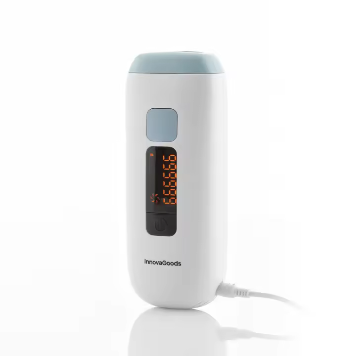 InnovaGoods Depiladora Luz Pulsada Ipylator, Indolora, 2 Modos Uso Manual y Automático, Incluye Gafas Protección IPL, Azul, Blanco - 1