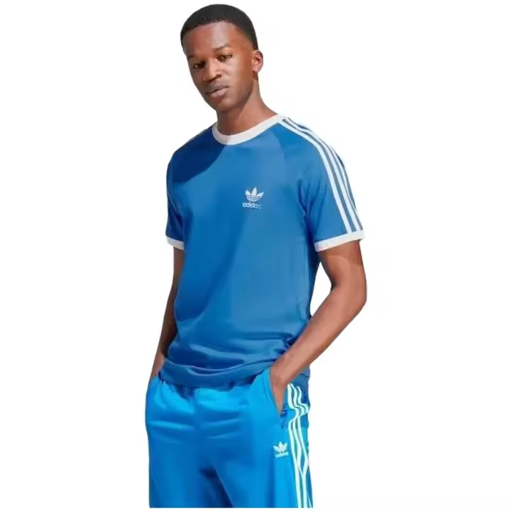 Camiseta de Manga Corta Adidas Adicolor Classics 3Stripes T-Shirt para hombre en color azul - 1