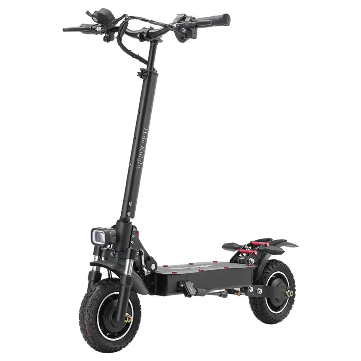 Scooter eléctrico plegable Halo Knight T104, Motor 1000W*2, Batería 52V 21Ah, velocidad máxima 65 km/h, alcance 45 km, IPX4, neumáticos off-road 10 pulgadas, freno de disco, ideal para el uso diario en la ciudad y actividades al aire libre - 1