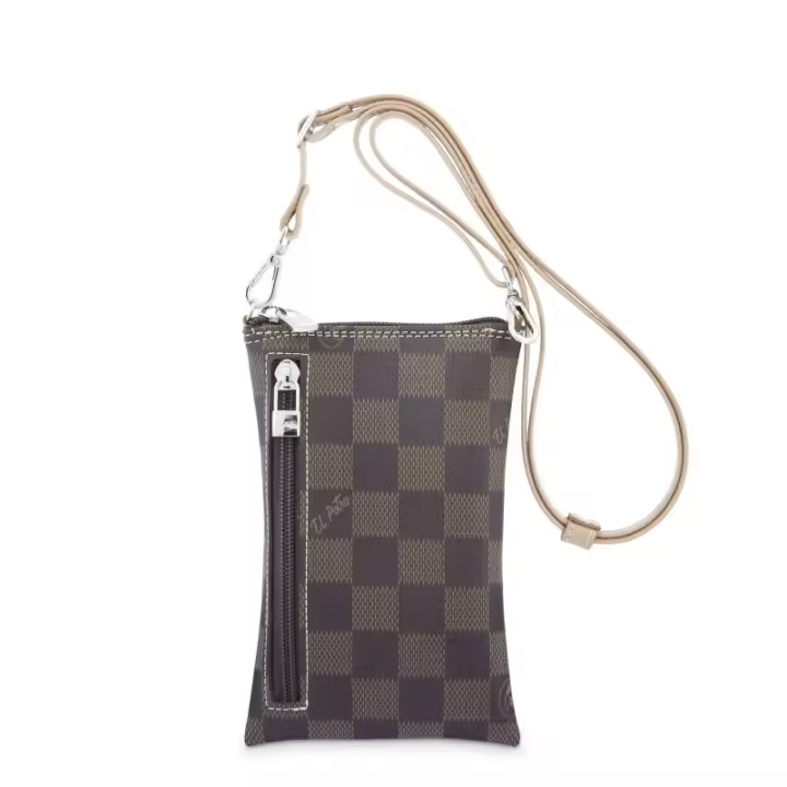 EL POTRO: BOLSO PORTA MÓVIL 404-Chess-Marrón. El Potro - 1