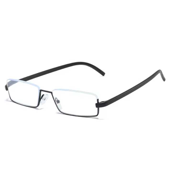 Gafas De Lectura Anti-Luz Azul Metálicas Para Hombres Con Marco Medio Prescripción Variada +1.0 a +4.0 Material De Lente Acrílico Estilo Clásico - 1