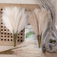 10Pcs Pampas De Felpa Artificial Para Decoración De Bodas Y Hogar Flores Azules Para Decoración Bohemia De Boda Y Casa - details 0