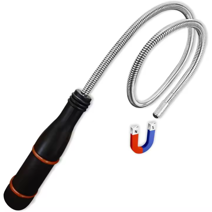 Herramienta de recogida magnética de 550 mm, recogida magnética flexible, varilla magnética flexible para recoger piezas pequeñas, tuercas, pernos, objetos metálicos, piezas de automóviles - 1