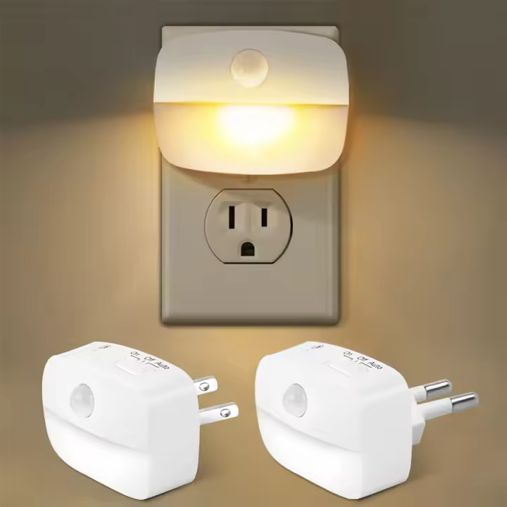 Lámpara Nocturna LED Con Sensor De Movimiento Para Niños Decoración De Dormitorio Pasillo Y Escaleras WC Lámpara Nocturna Para El Lado Del Cama EU US Plug - 1