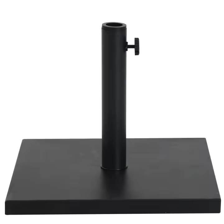 Outsunny Base de Sombrilla Peso 13 kg con Botón de Bloqueo para 35/38/48 mm Soporte para Parasol Cuadrada de Cemento para Jardín Terraza Balcón 40x40x43 cm Negro - 1
