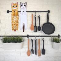 Divertidos Gatos Toallas de Mano Suspendible- Decoración Gato Baño Cocina - Toalla Absorbent Animal Regalos Navidad Amigos Invisibles-Regalos Originales Graciosos Mujer Amantes de Los Gatos - details 8