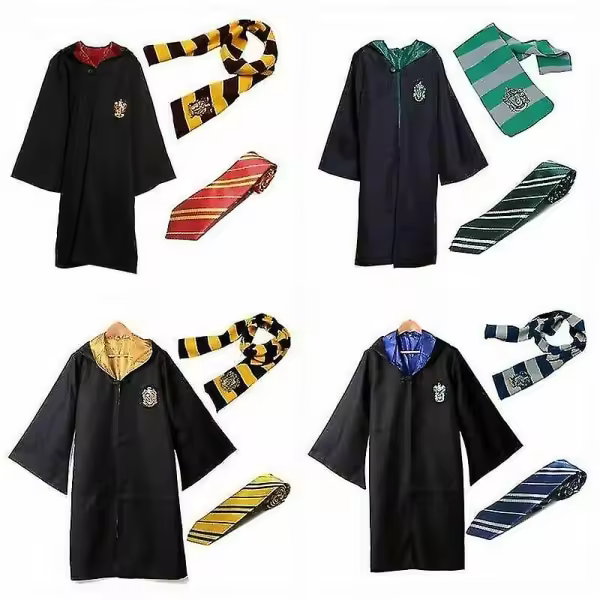 Ropa de Halloween de 3 piezas, Túnica Mágica, Túnica de Mago, Capa para niños Adultos, traje de Actuación, traje de Actuación de cosplay - 1