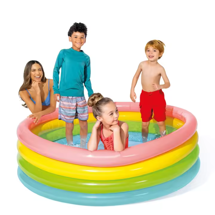 Piscina hinchable Rainbow 4 anillos 168 x 46 cm INTEX 56441 - 1