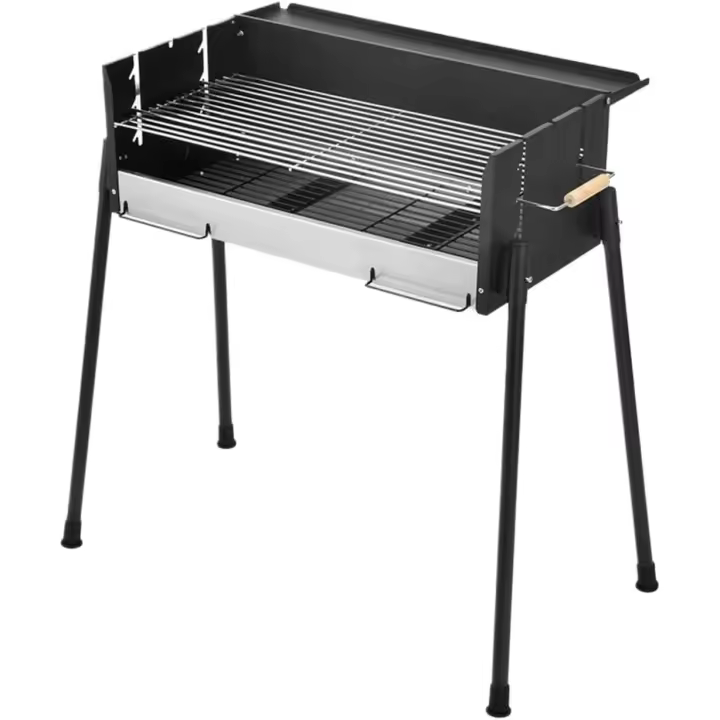 UD - Parrilla Portátil de Carbón para Asados 75.5x40x40cm| Barbacoa Compacta de Acero | Ideal para Camping, Picnic y Jardín - 1