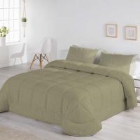 Edredón Conforter Fundeco Modelo BRADY Reversible Verde Beige Colores Naturales 100% Poliéster - details 2