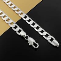 Collar De Plata Clásico Para Hombres 20/24 Pulgadas Cadena De 8MM Joyería De Lujo Para Bodas Y Regalos De Navidad - details 7