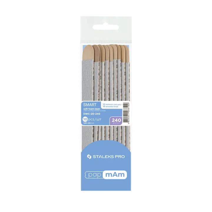 Lima soft desechable grano 240 +palo (10uds) - 1