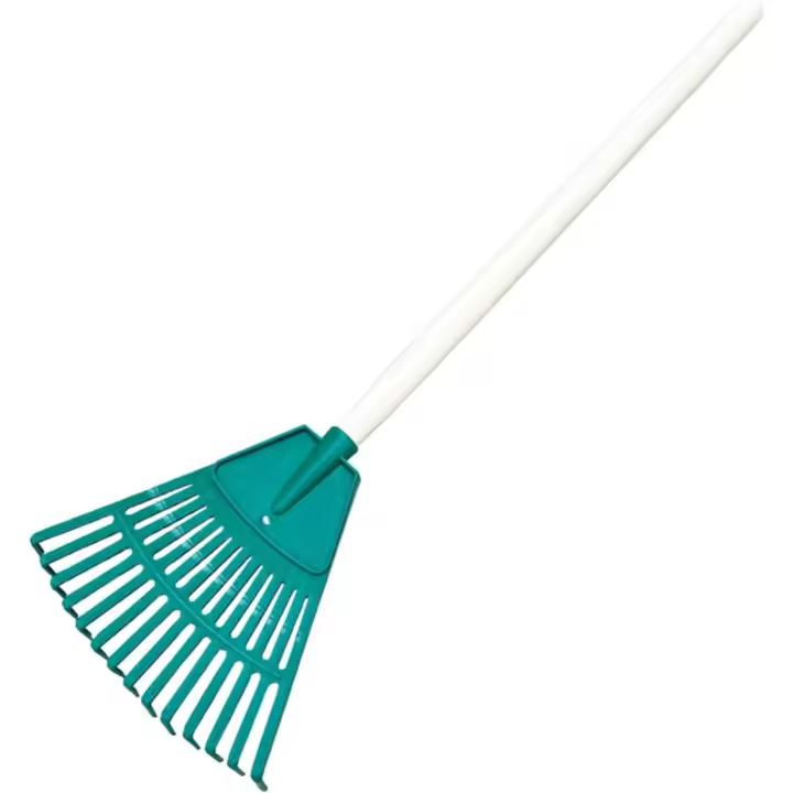 Rastrillo de hojas de plástico ecológico, herramienta de jardín duradera para recoger hojas, diseño ligero para facilitar su uso en céspedes, patios y jardines. - 1