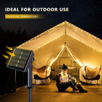 Luz De Cadena Solar De 300LED Con 8 Modos De Iluminación Impermeable Para Árbol Jardín Patio Alambre De Cobre Luz De Hadas - details 8