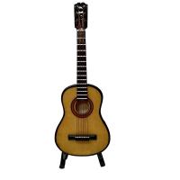 Guitarra Eléctrica Miniatura De Madera Con Soporte Y Estuche Instrumento Musical Miniatura Para Muñecas Regalo De Cumpleaños - details 4