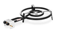 VAELLO Eco-Set (6140) - Pack Paellera de Acero Pulido (46 cm) + Quemador de Gas (40 cm) + 3 Patas + Regulador de Gas + Tubo - details 0