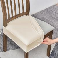 Cubiertas De Silla De Comedor En Cuero PU Impermeable Modernas Y Duraderas Antipolvo Para Hogar Y Hotel Cubierta De Cojín Elástica - details 64