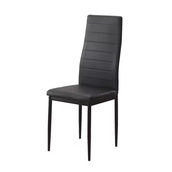 Juego de 6 sillas Emi- tapizadas en polipiel. Varios colores - patas metálicas color negro. - 1