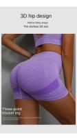 Shorts De Cintura Alta Sin Costuras Para Mujer Estilo Deportivo Y Yoga Secado Rápido Elevación De Glúteos Para Running Y Fitness - details 4