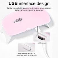 Secador De Uñas Portátil 6W Con 6 Lámparas LED UV Para Manicura En Casa Cable USB Incluido Para Secado De Polvos Y Varnices - details 2