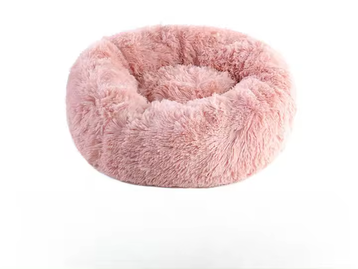 Cama De Gato Invierno Plush Desmontable Y Lavable Redonda Para Mascotas Caliente Y Decorativa Universal Para Perros Y Gatos - 1