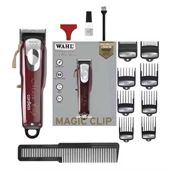 WAHL MAGIC CLIP CORDLESS A BATERÍA + 8 RECALCES PREMIUM - 1