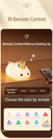 Lámpara Nocturna Recargable USB Unicornio Iluminación LED Para Habitación Decoración Luz Nocturna Infantil Con Control Remoto - details 5