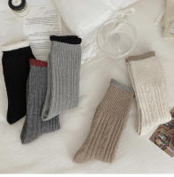 Calcetines Para Mujer Estilo Japonés Sencillo Moda Gruesos Cálidos Transpirables De Lana Calcetines Casuales De Alta Calidad Talla Única - details 10