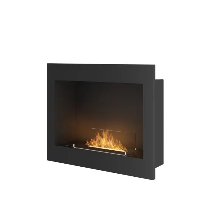 Chimenea de Bioetanol Frame 600, color Negro mate, empotrada en comparación, sin Cristal - 1