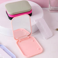 Pequeño Espejo Y Peine De Moda Portátil Plegable Para Niñas Herramientas De Maquillaje Espejo De Vestíbulo Con Peine - details 9
