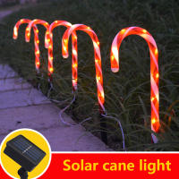 2 Set Luz Solar De Navidad En Forma De Palillo De Moler Con Palos Para Decoración De Jardín Patio Camino Exterior IP68 Impermeable - details 1