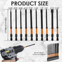 Juego De 10/20 Piezas De Bits Hexagonales De Impacto S2 Alloy Steel Con Punta Magnética Para Taladro 1/4 Pulgada SAE Y Metrico Para Taladro - details 1