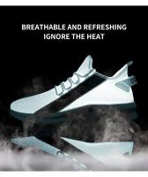 Zapatillas De Hombre Transpirables De Malla Blanco Moda Gimnasio Casual Ligero Para Caminar Zapatos De Tamaño Grande Para Parejas - details 3