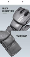 Guantes De Boxeo Profesionales Para Hombres Y Mujeres Entrenamiento MMA Guantes De Lucha Media- Dedo Para Sanda Lucha Libre - details 5