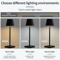 Lámpara De Mesa LED Nórdica Recargable Toque Dimmable Para Decoración De Habitación Comedor Café Estilo Moderno Con Luz De Lectura Y Ambiente - details 2