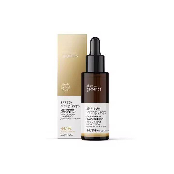 Skin Generics MIXING DROPS filtro UVA/UVB concentrado SPF50+ Protector solar facial - Sérum 30ml - 1