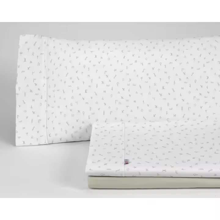 Juego de sábanas Iber color piedra. Cama de 150 cm. 3 piezas - Fijalo - 1