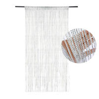 Panel De Puerta Ventana Con Pantalla Antipolvo Tassel Beaded Cortinas Translúcidas Para Decoración De Habitaciones - details 1