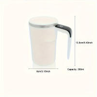 Taza de Café Inteligente y Sin Esfuerzo con Alimentación USB, Agitación Magnética y Pantalla de Temperatura - Percolador Eléctrico de Acero Inoxidable de 12.85oz para Leche, Chocolate, Mocha - Ideal para Viajar, Regalo Perfecto de Navidad - details 4