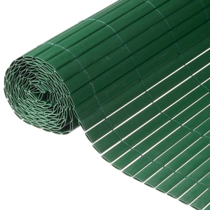 Nature Valla cañizo de ocultación jardín doble cara PVC verde 1x3 m - 1