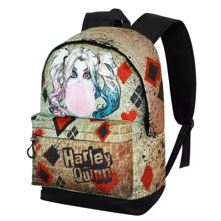 DC Comics Harley Quinn Mad Love Mochila HS FAN 2.2, Beige - 1