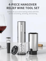 Decantador Eléctrico Inteligente (USB Carga Rápida) | Kit 3 en 1: Descorchar, Decantar y Servir Vino | Funcionamiento One-Touch · Caja Regalo Elegante · Ideal para Hogar y Bares - details 0