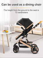YAZOCO - Cochecito de bebé plegable con marco de aluminio, carrito de lujo 3 en 1, coche alto para recién nacidos con gran espacio cómodo - details 7