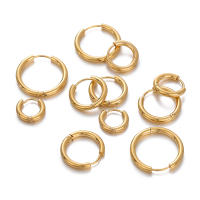10pcs Aretes Pequeños De Acero Inoxidable Para Punción De Oreja Y Cartílago 8-18mm Mujer Colgante Circular Redondo Para Creación De Joyería DIY - details 4