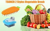 Set De Cepillos Para Limpieza De Verduras Y Frutas Patrón De Batata Y Zanahoria Herramienta De Limpieza Flexible Para Cocina Eco-amigable - details 0