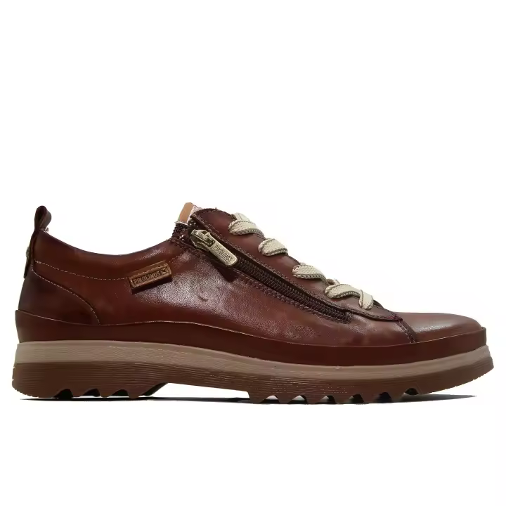 Pikolinos W3W-6979 Zapatilla sneakers deportiva casual,de piel,cordón y cremallera,clásica,plantilla extraible, para señora - 1