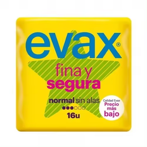 Evax Fina Segura Super Maxi Compresas Sin Alas 16 Unidades - 1
